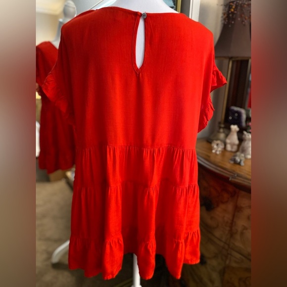 🎉SALE🎉Jodifl Red Ruffled Women's Top - Picture 6 of 8